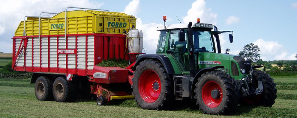 Flowmaster stem pump on a forage wagon